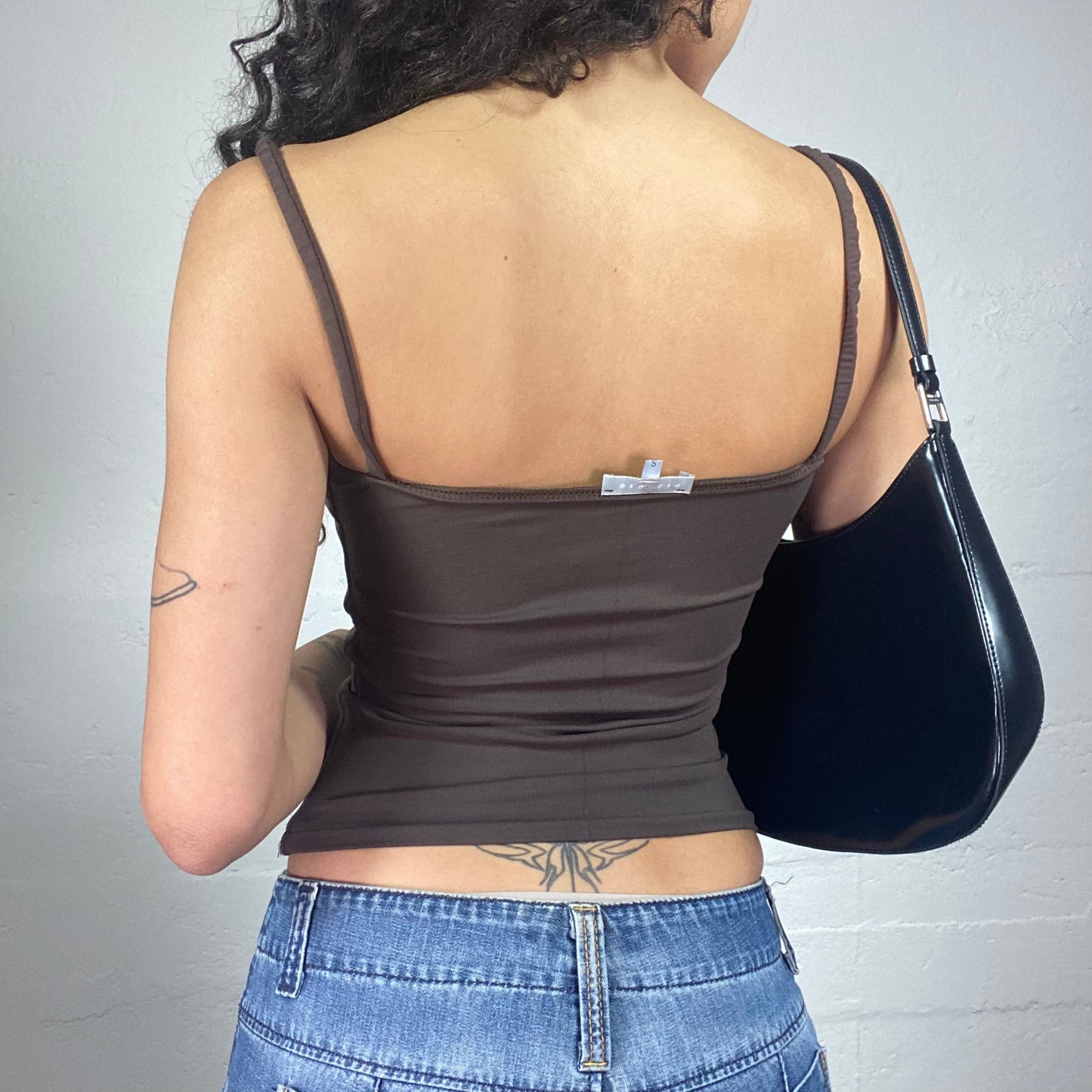 Vintage 2000's Casual Brown Cropped Tank Top (S)