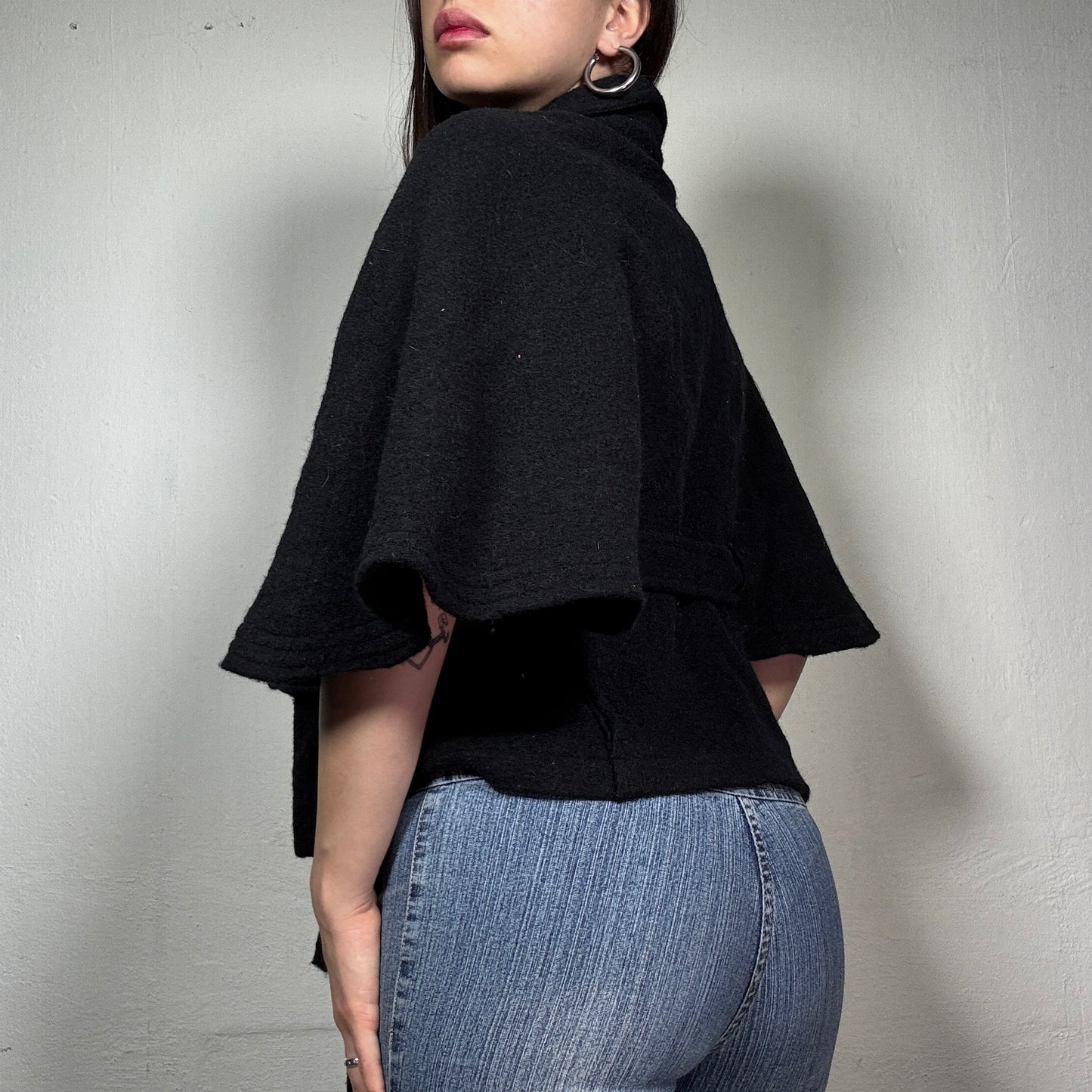 Vintage 90’s Archive Black Cape Style Jacket (S)