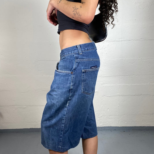 Vintage 2000's Classic Blue Baggy Denim Shorts (L)