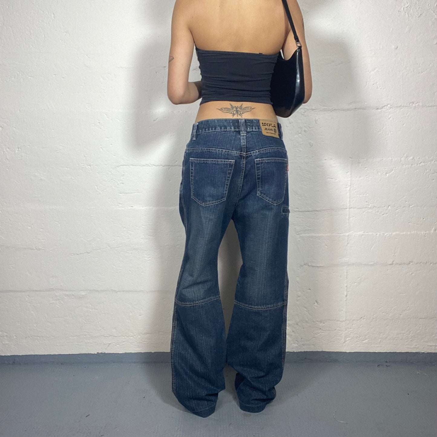 Vintage 2000's Hip-Hop Low Waisted Blue Baggy Jeans (XL)