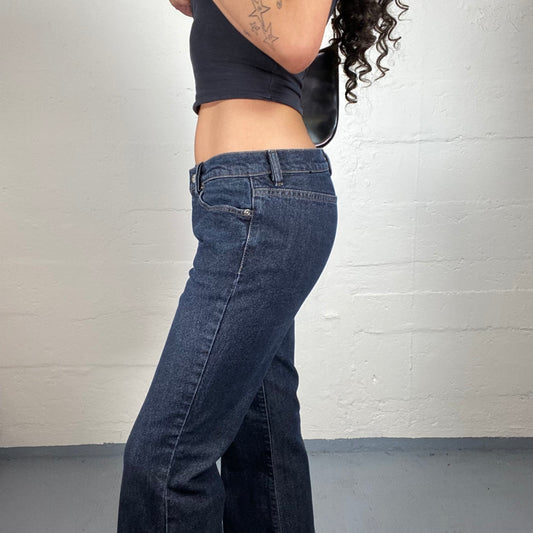 Vintage 2000's Diesel Classic Dark Blue Clean Fit Bootcut Jeans (M)