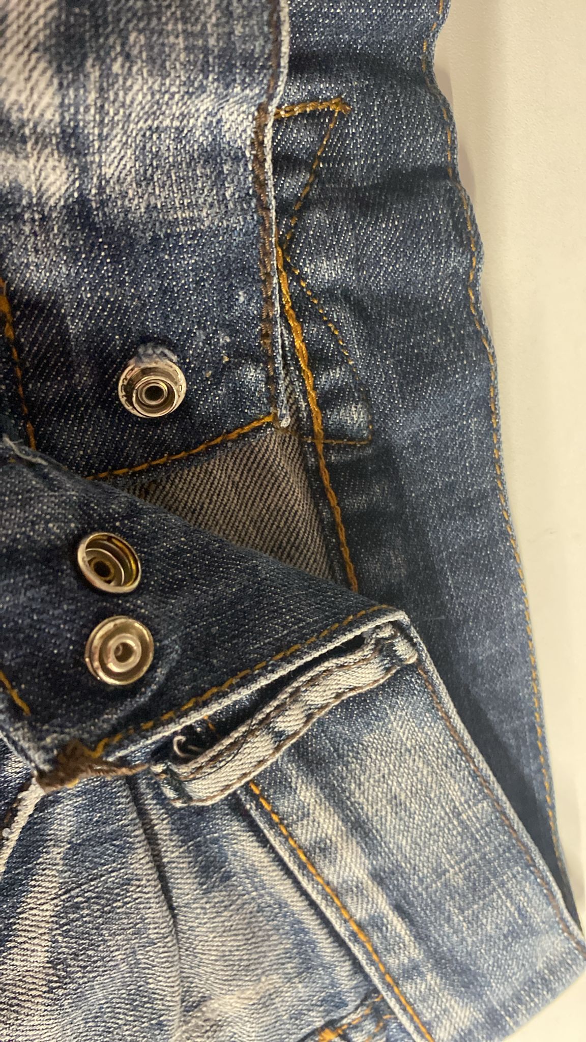 Vintage 2000's Cowgirl Light Blue Micro Low Waisted Shirt with Back Star Detail (M)