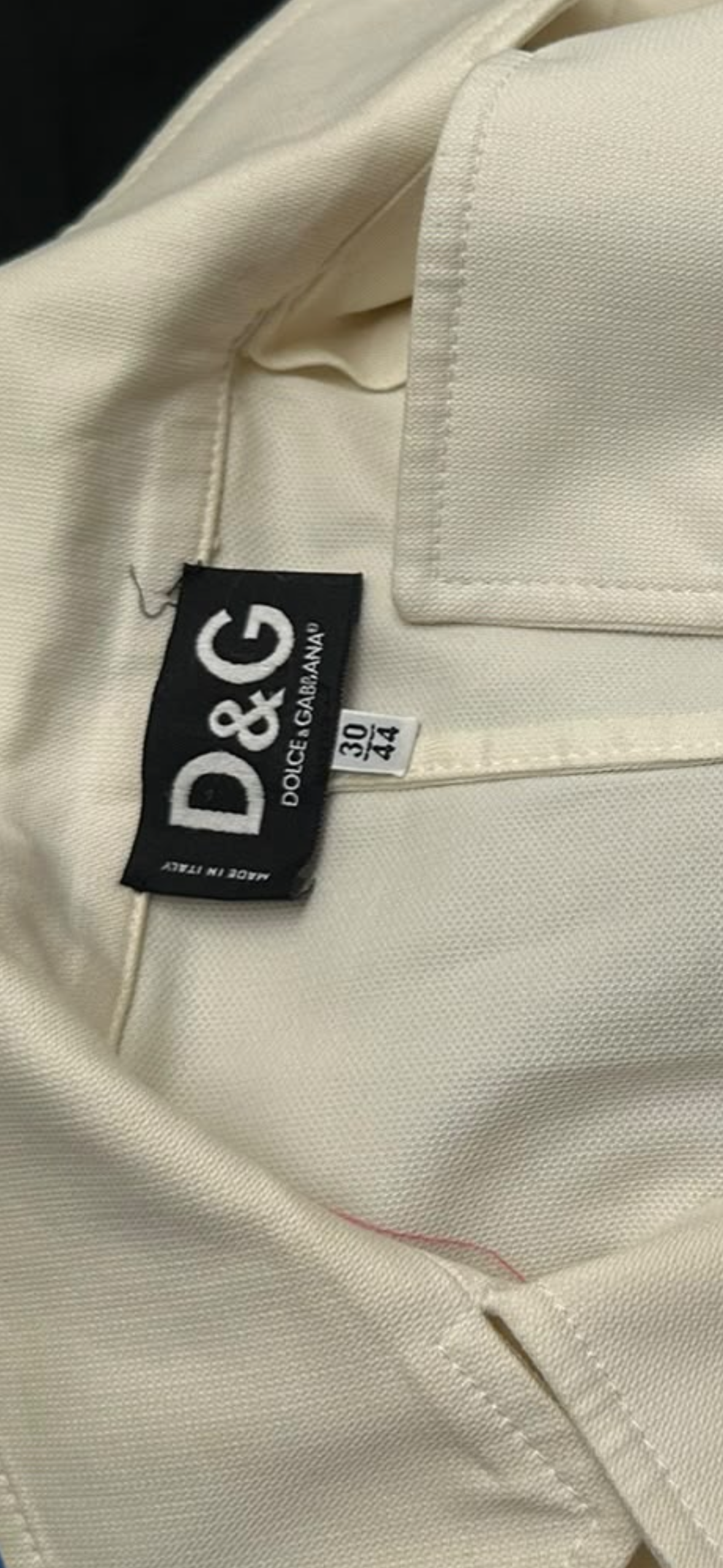 Vintage 2000's D&G Classic Cream Satin Fitted Blazer (M)