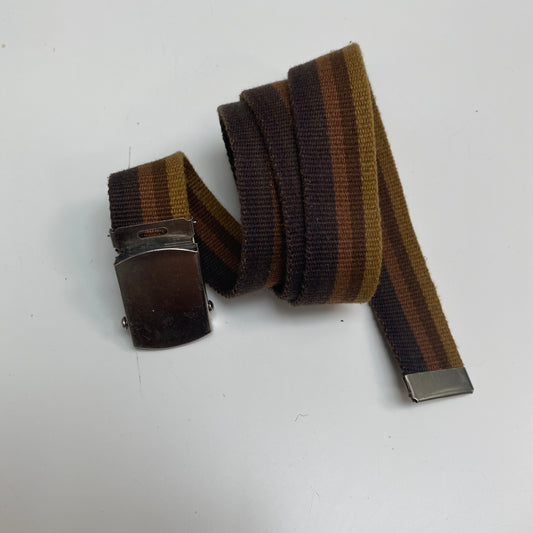Vintage 2000's Streetstyle Brown and Orange Striped Belt