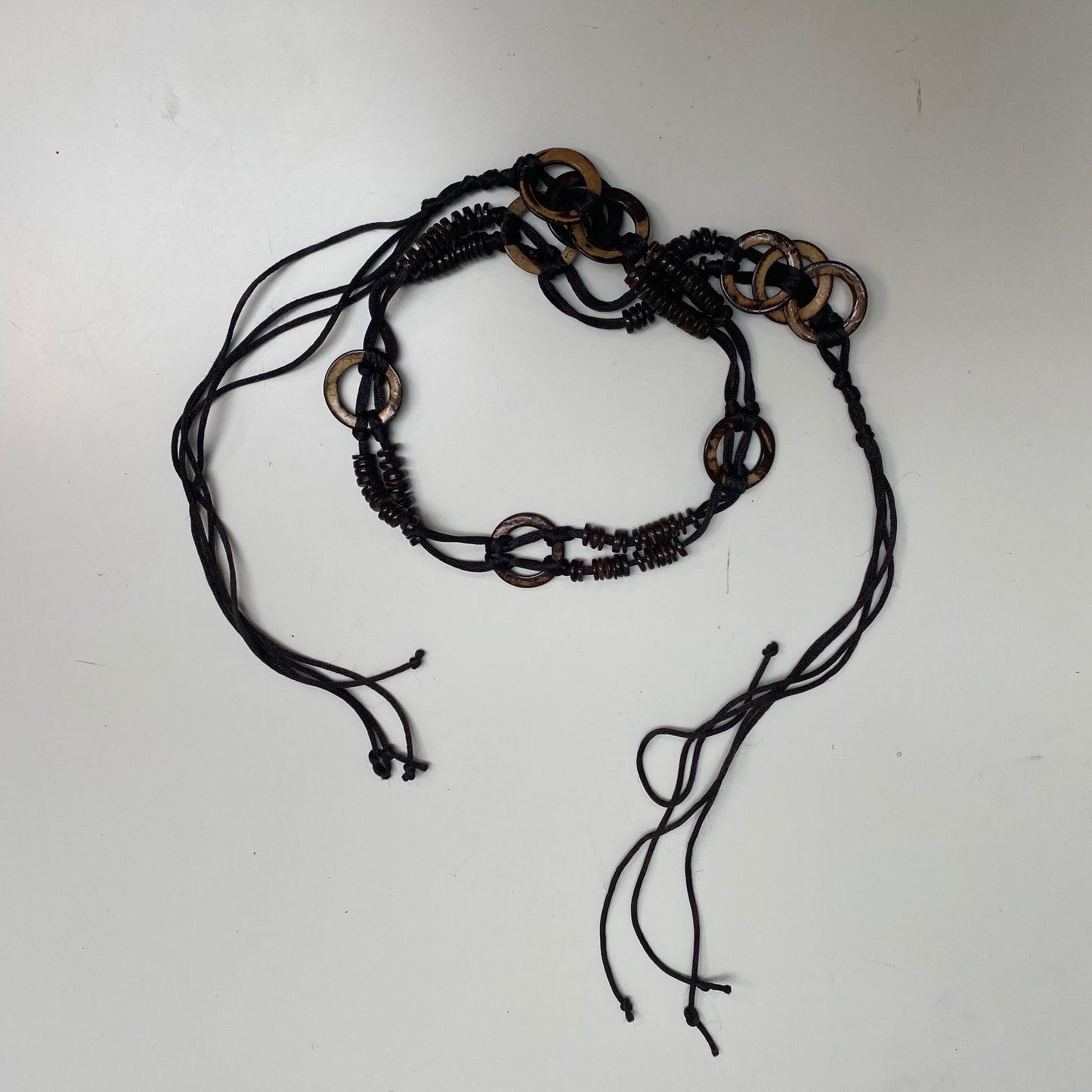 Vintage 2000's Boho Brown Belt with Ring Details