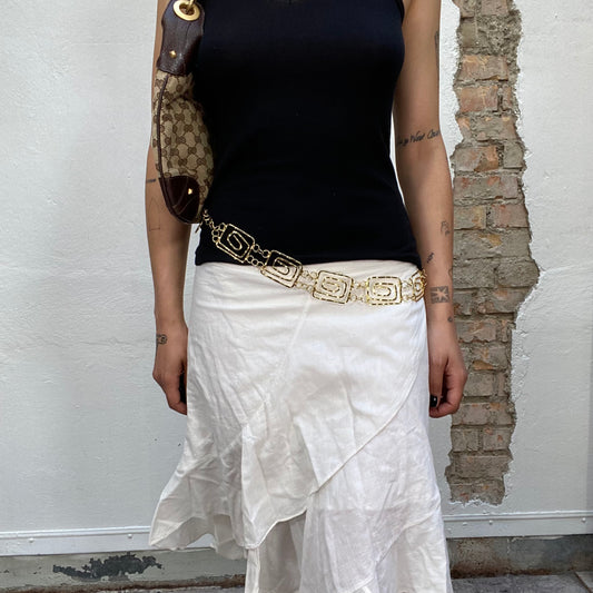 Vintage 2000's Mermaid Gold Belt with Square Details
