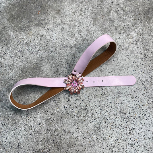 Vintage 2000's Summer Pink Belt with Flower Buckle
