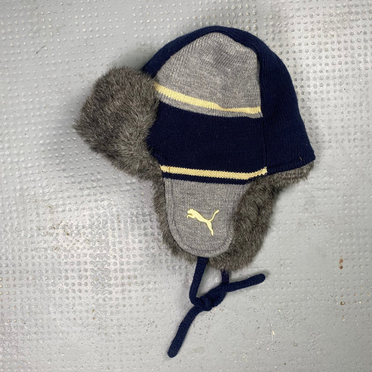 Vintage 2000's Grey Fluff Faux Fur Ski Cap (one size)