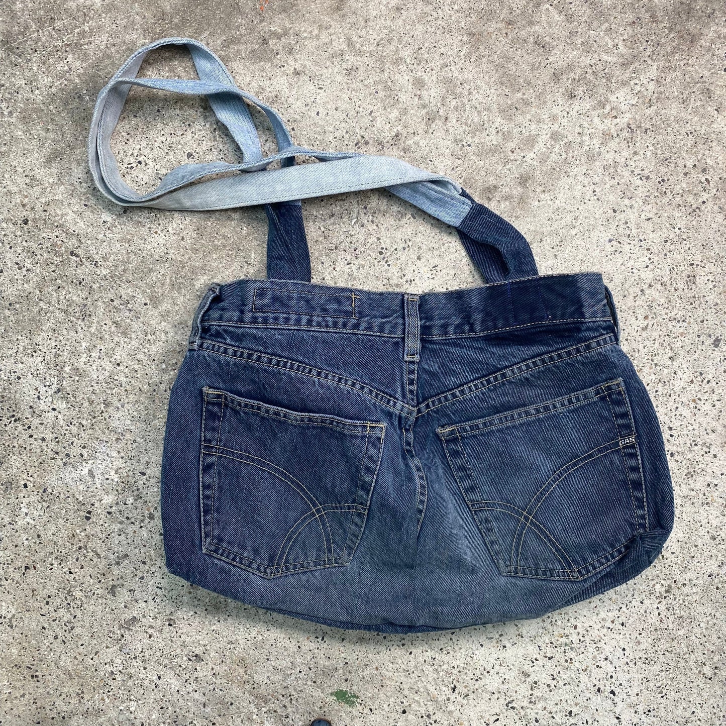 Vintage 2000's Funky Jeans Pants Shoulder Bag