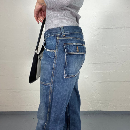Vintage 2000's Downtown Girl Denim Pants with Straight Cut (M)
