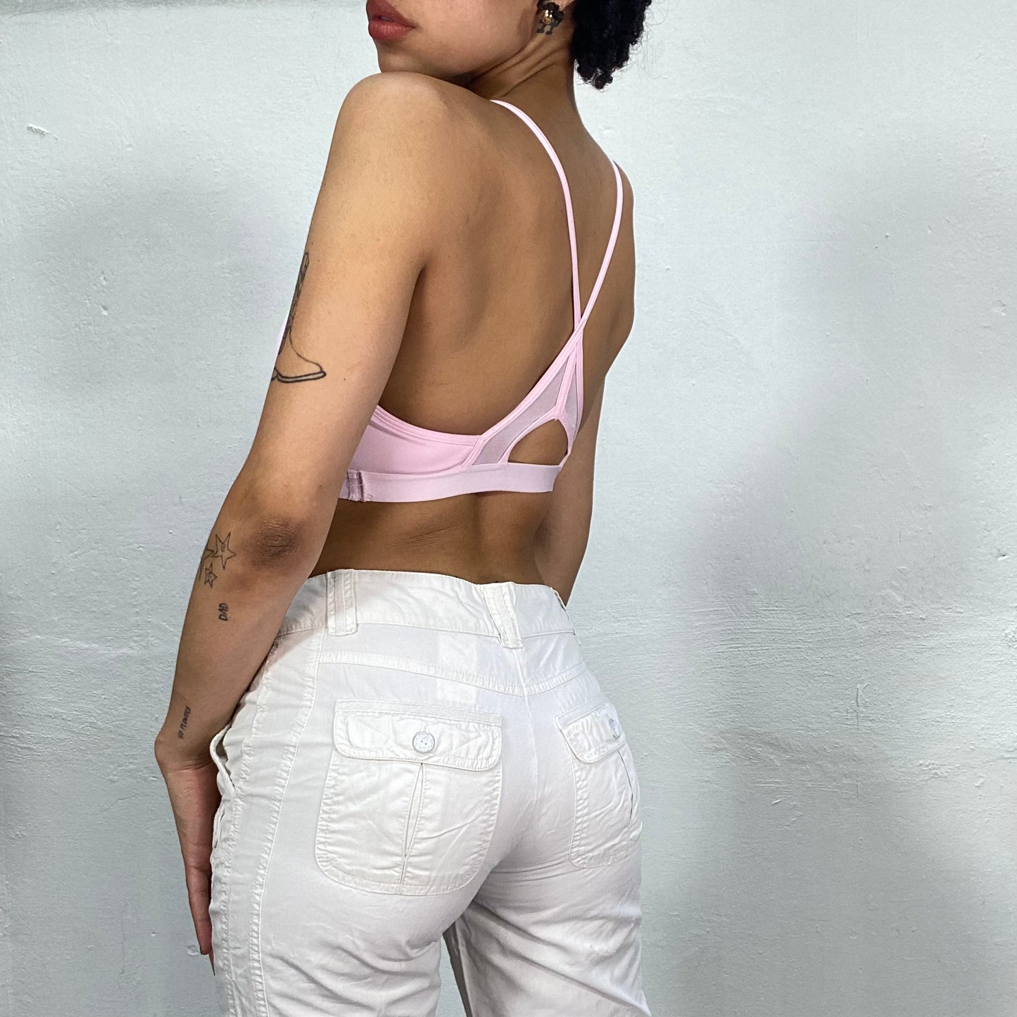 Vintage 2000's Adidas Baby Pink Sports Bra (S)