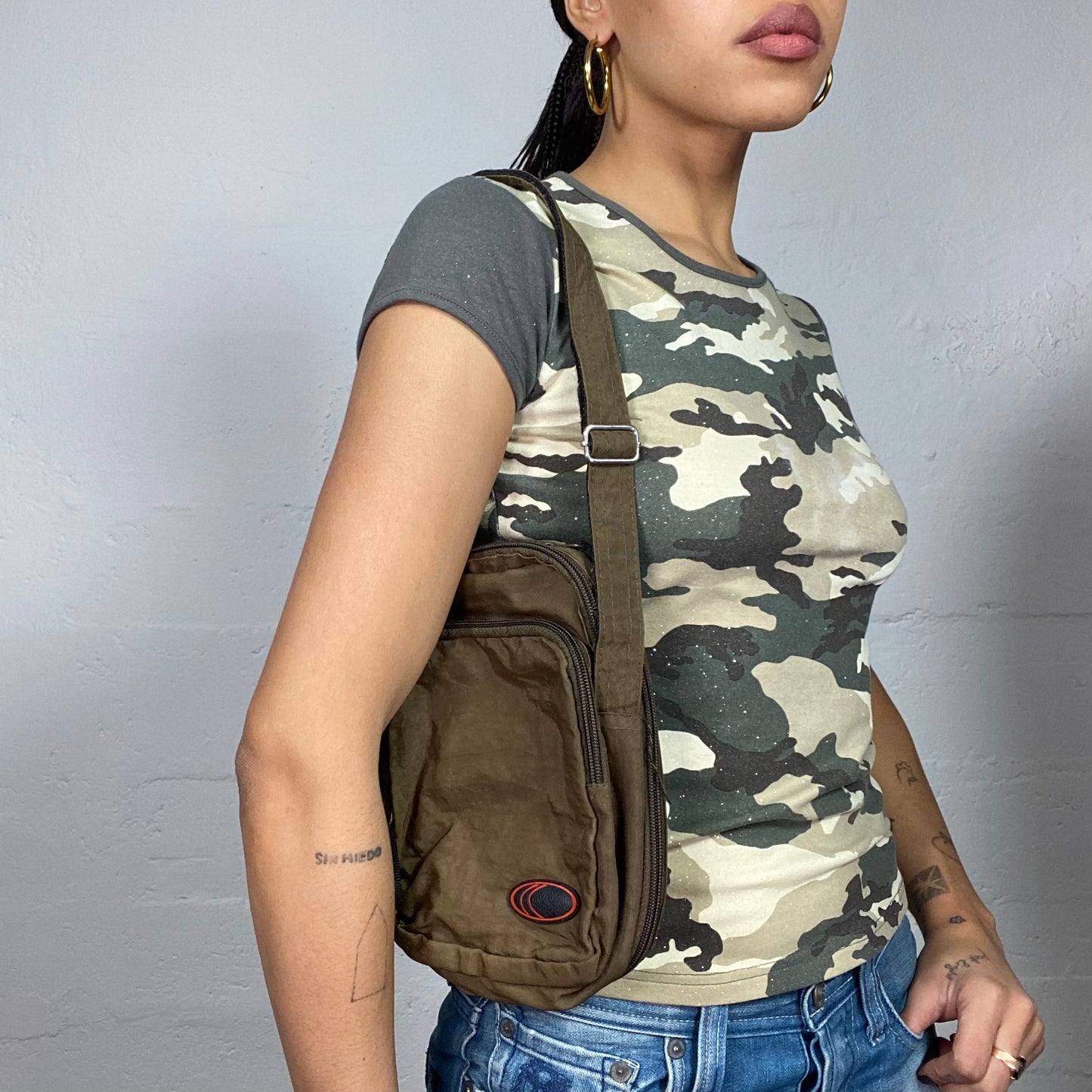 Vintage 2000's Sporty Brown Crossbody Bag