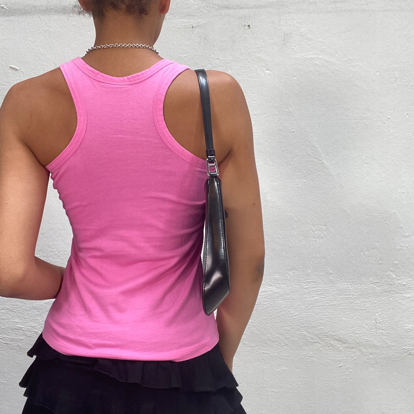 Vintage 2000's Hello Kitty Babydoll Pink Top with Rhinestone Detail (S)