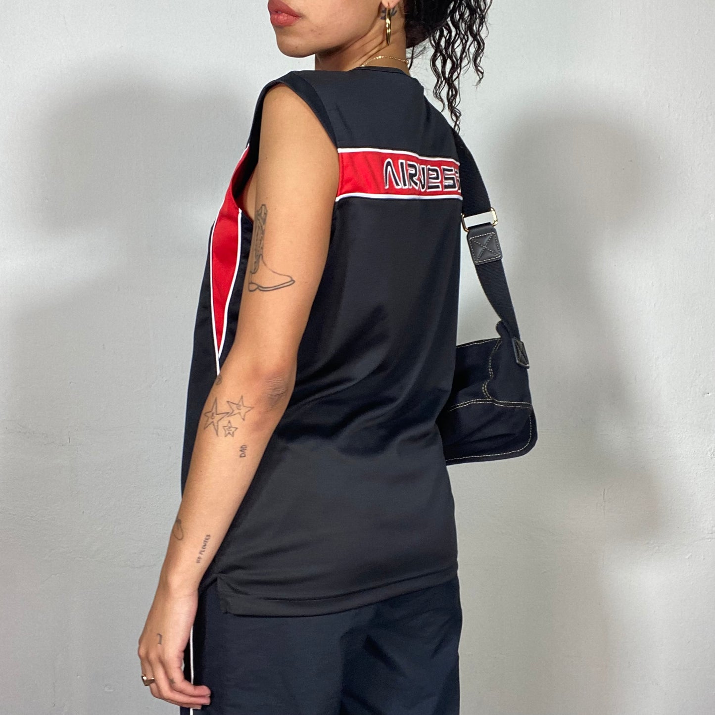 Vintage 90's Airness Sporty Girl Top with Red Panther Print (S/M)