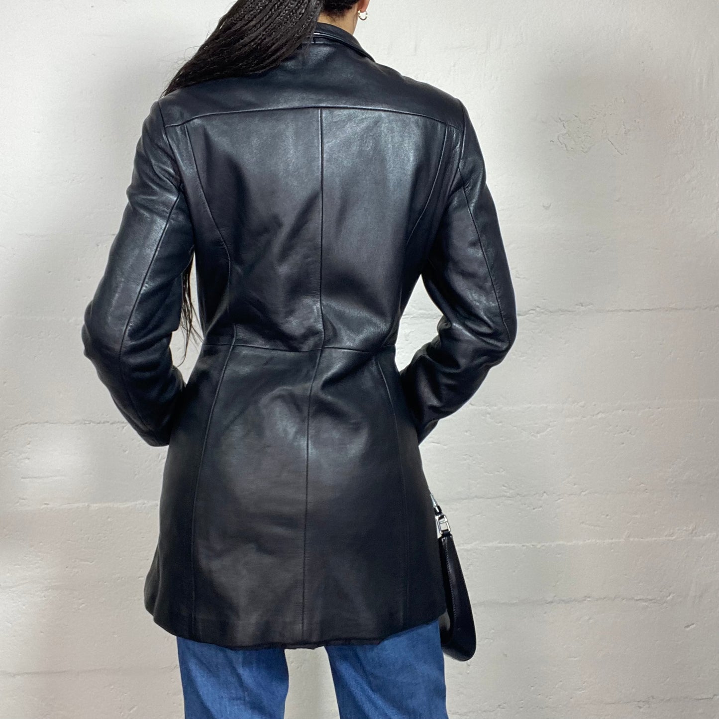 Vintage 90's Buffy The Vampire Slayer Black Long Leather Coat (S)