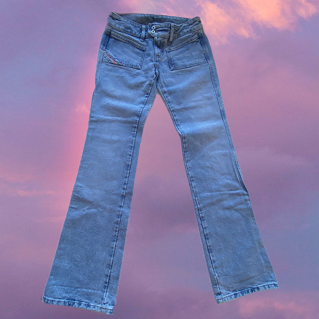 Vintage Y2K Diesel Low Waist Flare Jeans (XS)