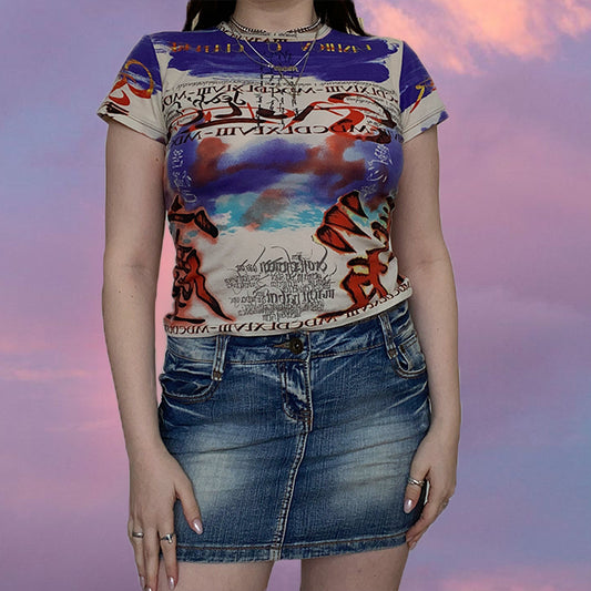 Vintage Y2K Denim Mini Skirt (38 EU - 10 UK)