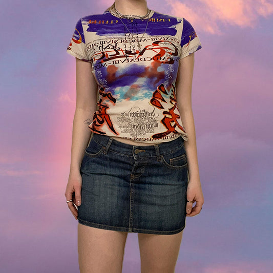 Vintage Y2K FCUK Denim Mini Skirt (36 EU - 8 UK)