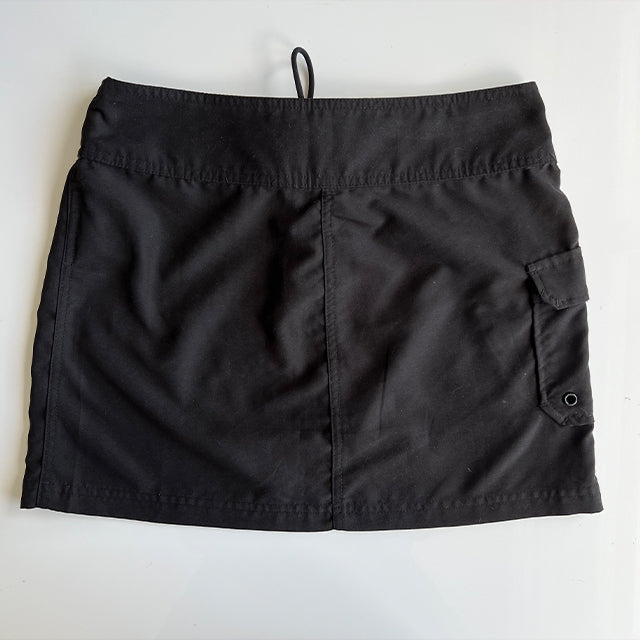 Vintage 90's Techwear Black Cargo Mini Skirt (36 EU / UK 8 / US 4)