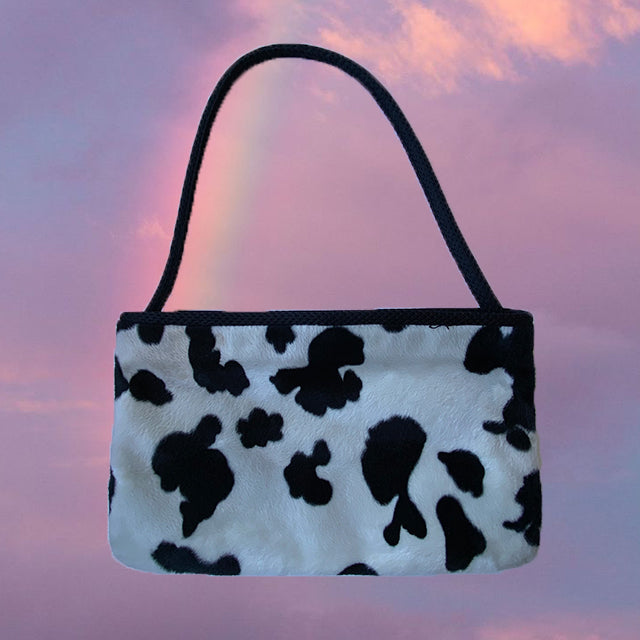 Punk Fuzzy Cow Print Tote store Bag