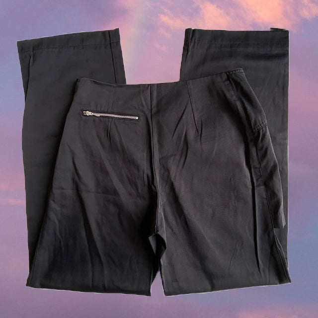 Vintage 90's Black Skirt Flared Pants (36 EU - 8 UK - 4 US)