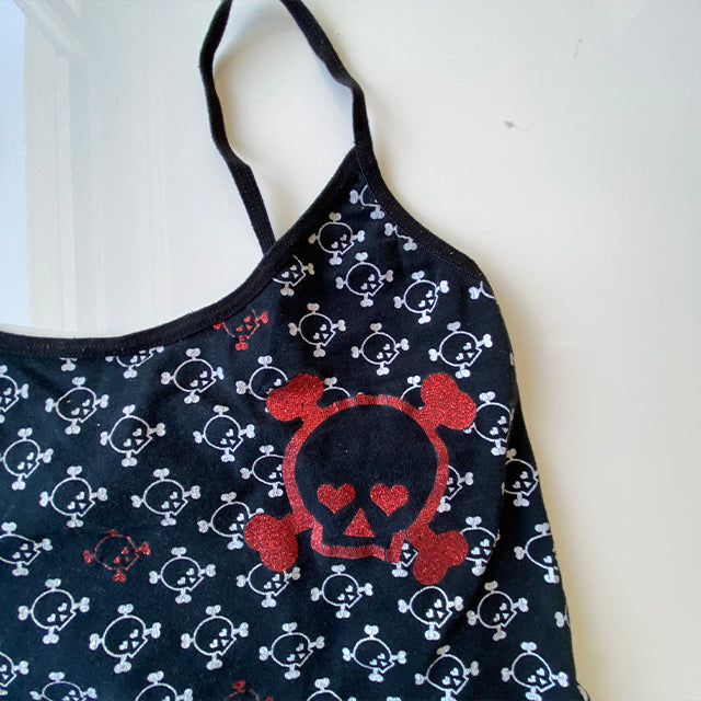Vintage Y2K Fairy Grunge Skull Cami Top (M)