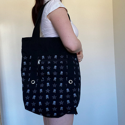 Vintage Y2K Fairy Grunge Skulls Tote Bag