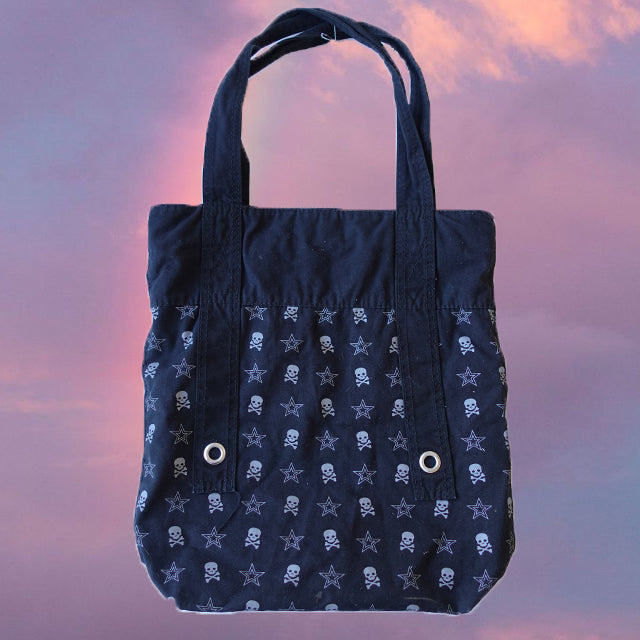Vintage Y2K Fairy Grunge Skulls Tote Bag