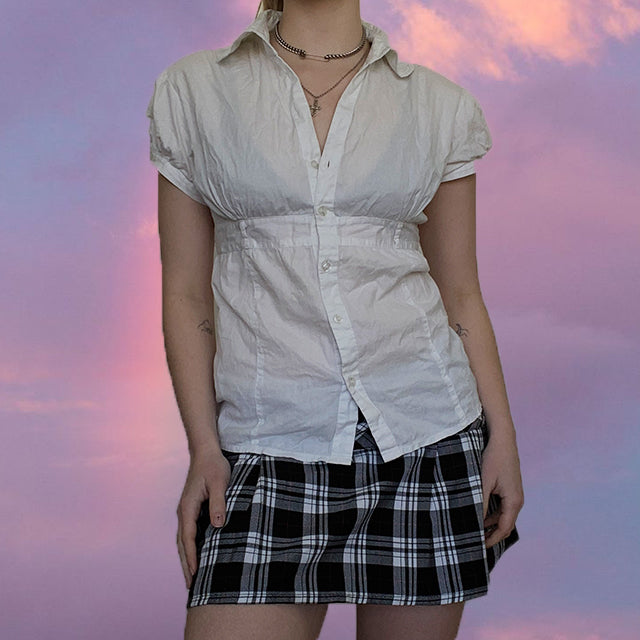 Vintage Y2K Hell Bunny Pleated Plaid Skirt (36 EU - 8 UK)