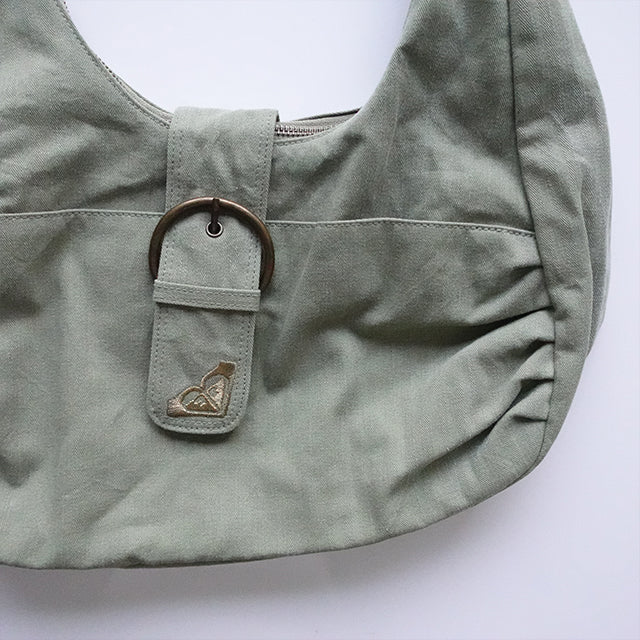 Vintage 90's Indie Grunge Roxy Khaki Shoulder Boho Bag