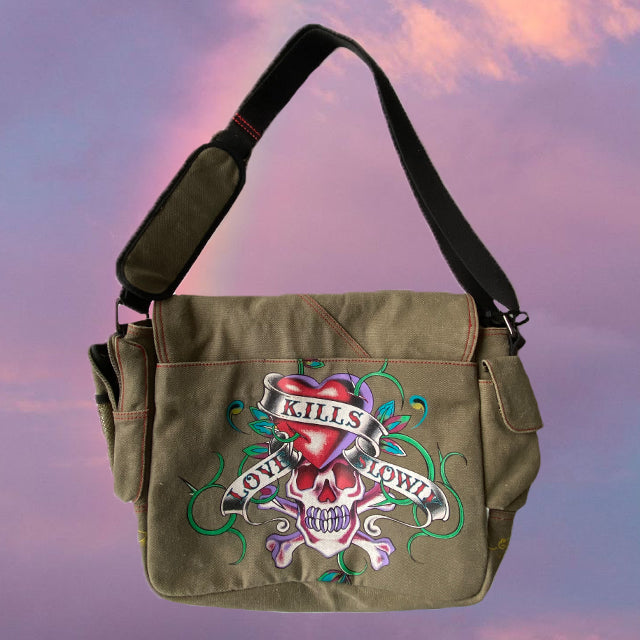 Vintage Y2K Ed Hardy Crossbody Messenger Bag