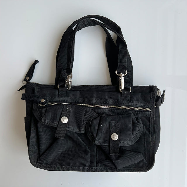 Vintage Cyber Y2K George Gina Lucy Black Shoulder Bag