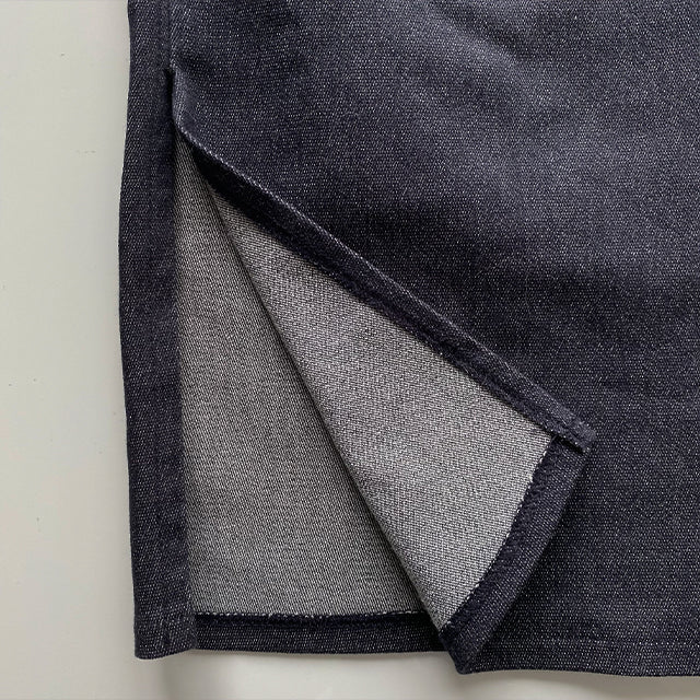 Vintage 90's Denim Maxi Skirt with Chinese Character Embroidery (S / 36 EU)