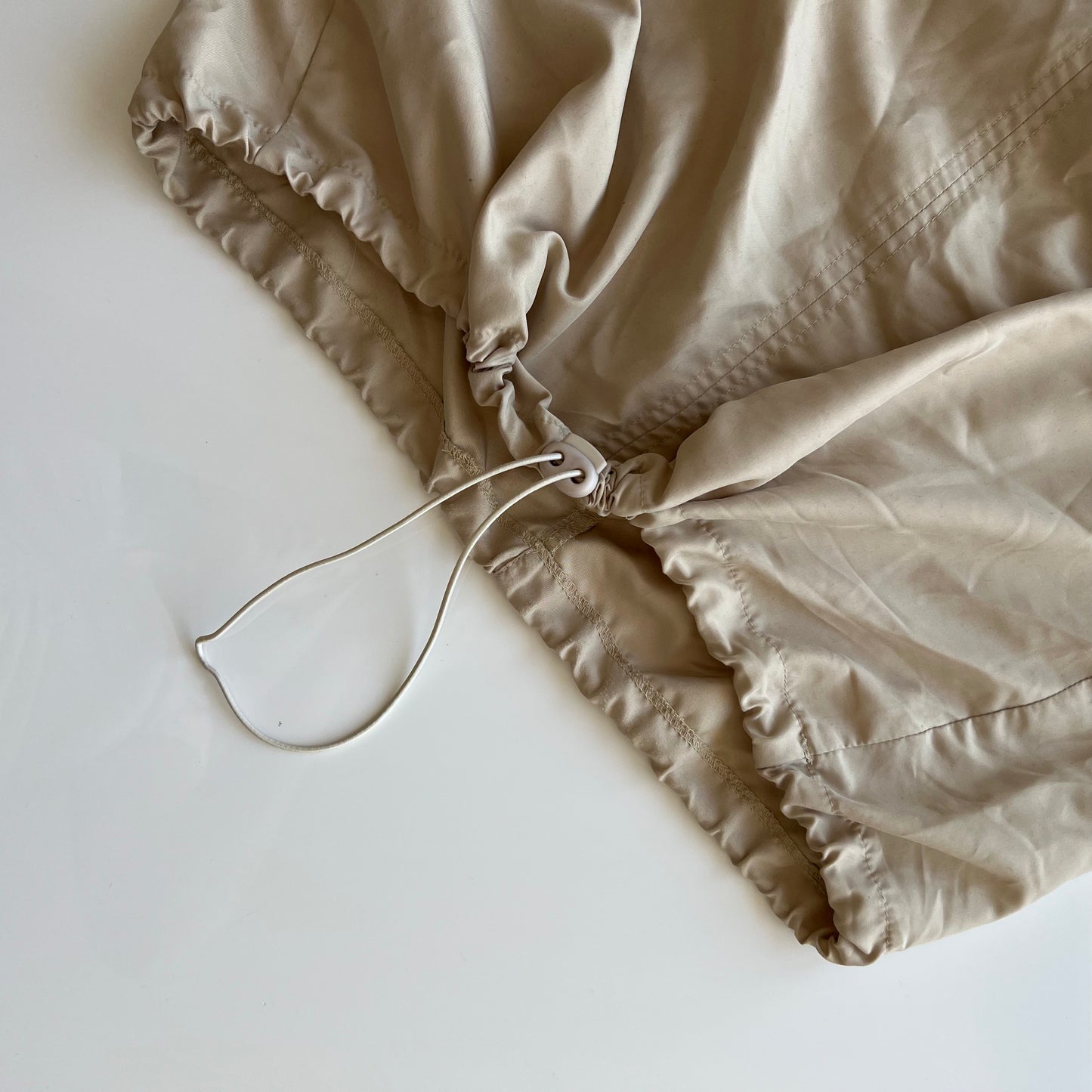 Vintage 90's Techwear Beige Cargo Parachute Maxi Skirt (36 EU / UK 8 / US 4)