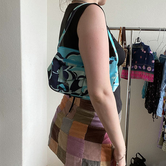 Vintage Y2K Roxy Hibiscus Print Shoulder Bag