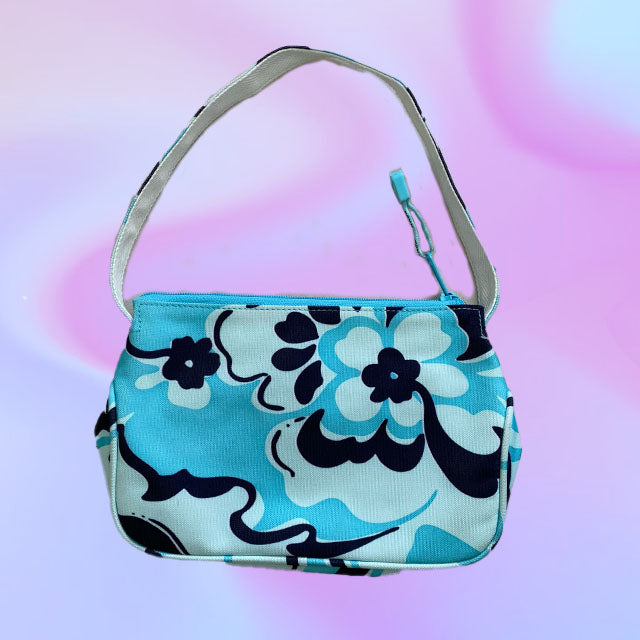 Vintage Y2K Roxy Hibiscus Print Shoulder Bag