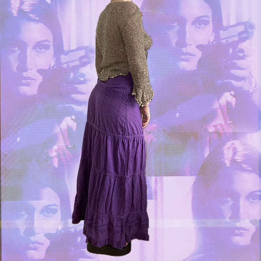 Vintage 90's Purple Fairy Long Skirt (38/40)