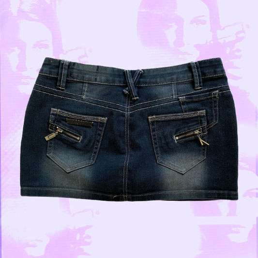 Vintage Y2K Denim Mini Skirt (36)