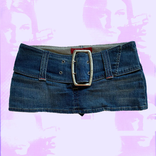 Vintage Y2K Miss Sixty Low Waist Blue Denim Micro Mini Skirt (S) – Michelle  Tamar