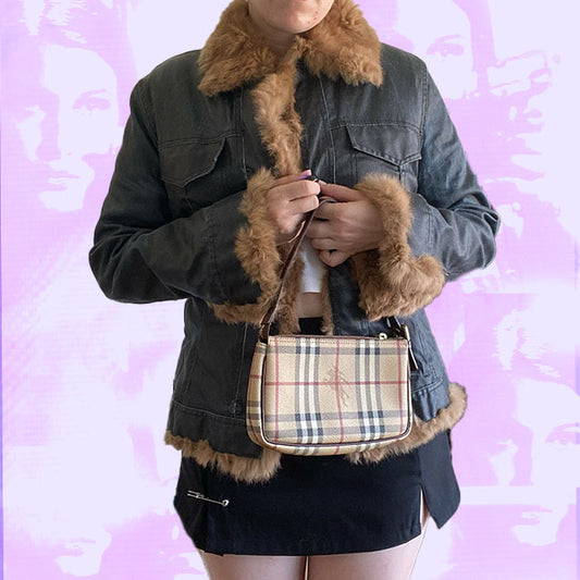 Vintage 90s Denim Afghan Jacket (S/M)