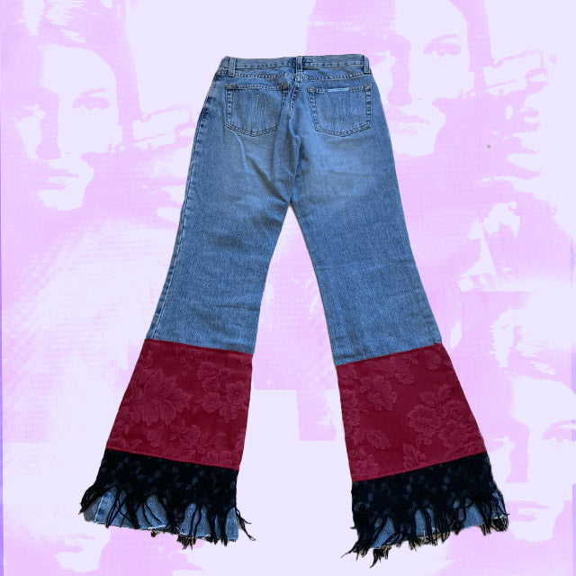 Vintage 90's Jeans with Boho Applique (34)