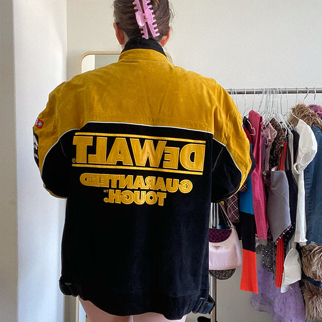 Vintage 90s Nascar Suede Racer Jacket (One Size Oversize Fit)