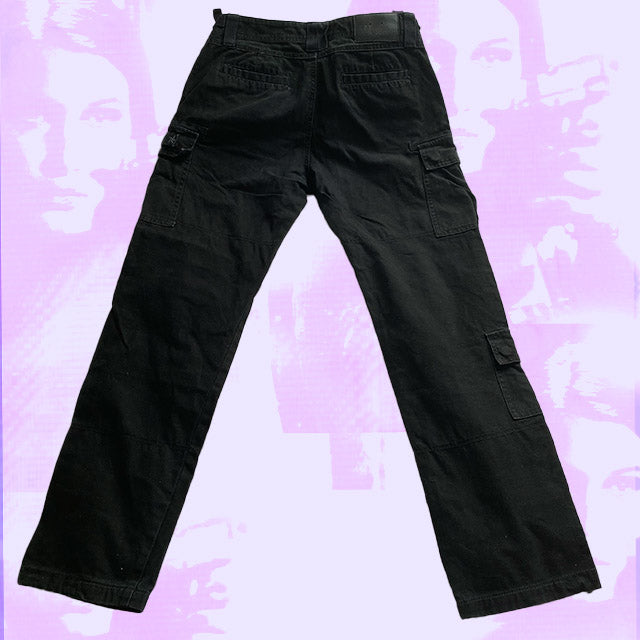 Vintage 90's Black Cargos (38/M)
