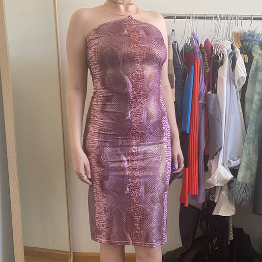 Vintage Y2K Snakeskin Shimmery Dress (S/M)