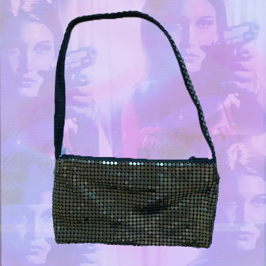 Vintage Y2K Silver Chainmail Shoulder Bag