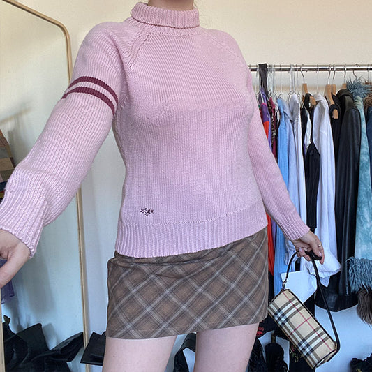 Vintage 90's Pink Turtleneck Sweater (S)