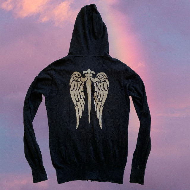 Vintage Y2K Angel Wings Double Zip Knit Hoodie (S/M) – Michelle Tamar