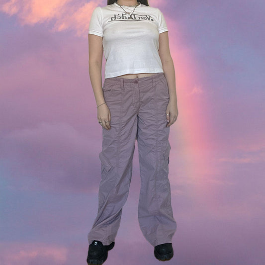 Vintage Y2K Low Waist Pink Cargos (38 EU/UK 12)