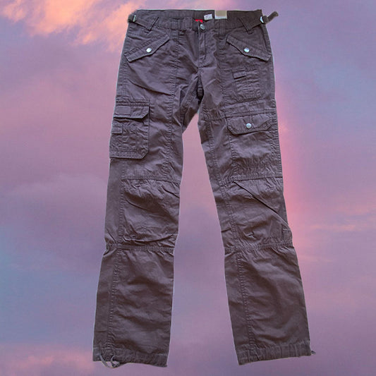 Vintage 90's Low Waist Brown Cargos (36 EU/UK 8)