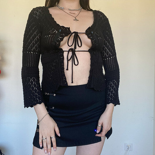 Vintage 90's Fairy Witchy Black Knit (XS)